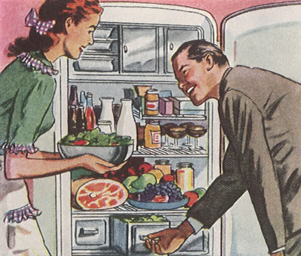 Couple at Refrigerator Date: 1948