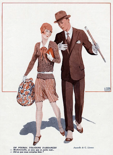Couple Walking 1928