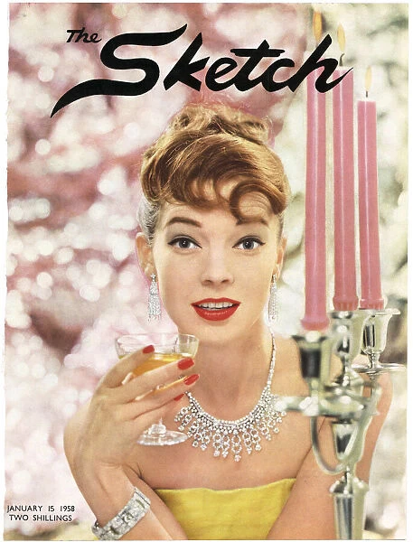 Cover of The Sketch featuring model wearing Cartier jewels