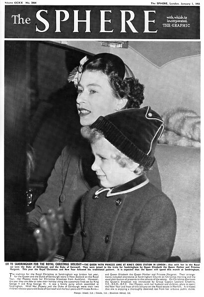 Front cover of the Sphere, the Queen with Princess Anne
