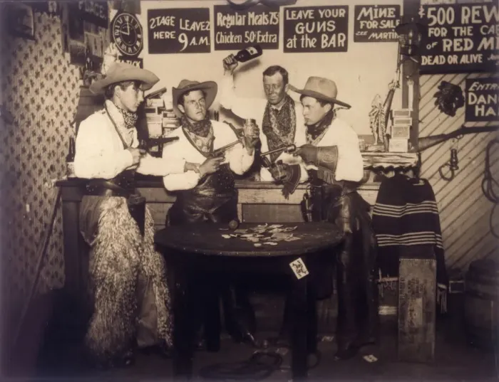 Framed Print : Cowboy Sideshow Print at a Fair