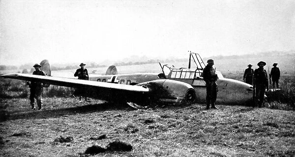 Crashed Me-110 fighter-bomber; Second World War, 1940