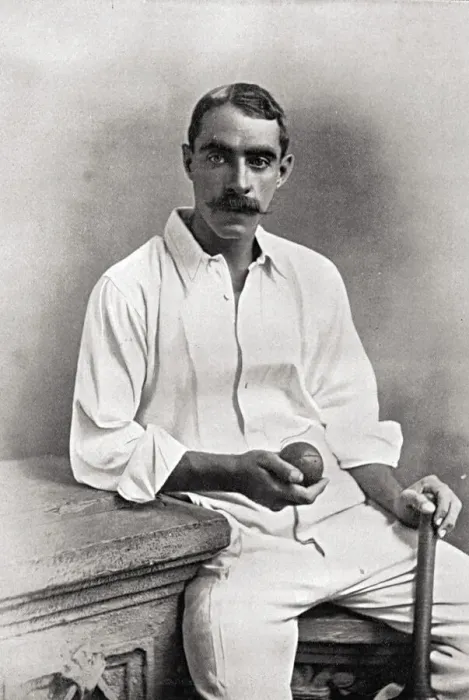 Framed Print : Victorian Cricketer Print - Barton