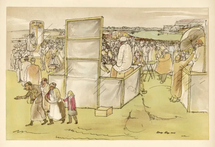 Framed Print : Crowd at the Derby Print Framed Print : Crowd at the Derby Print