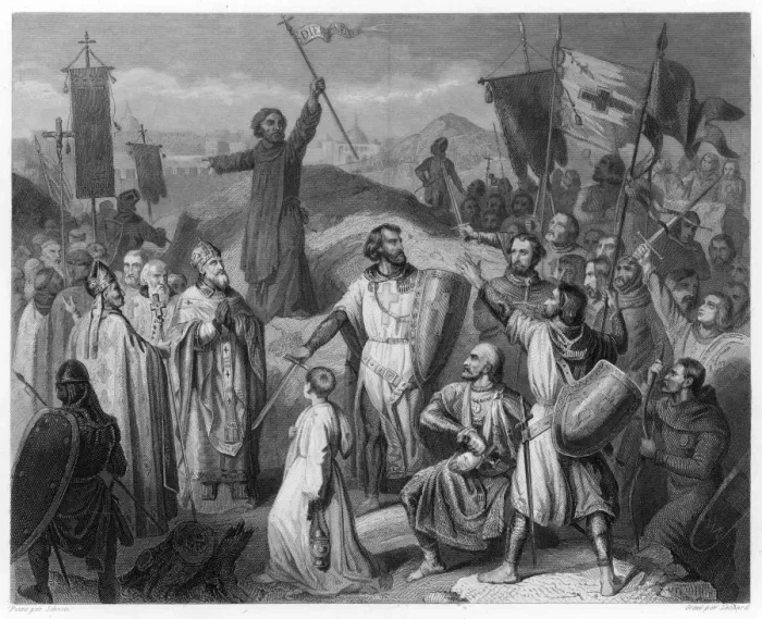 Framed Print : Print of Crusaders Taking Jerusalem Framed Print : Print of Crusaders Taking Jerusalem