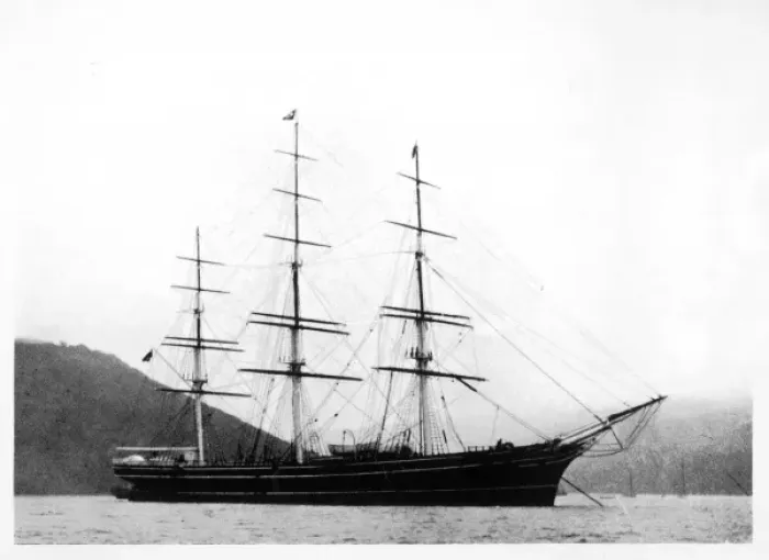 Framed Print : Print of Cutty Sark under Anchor, a colour photograph Framed Print : Print of Cutty Sark under Anchor, a colour photograph