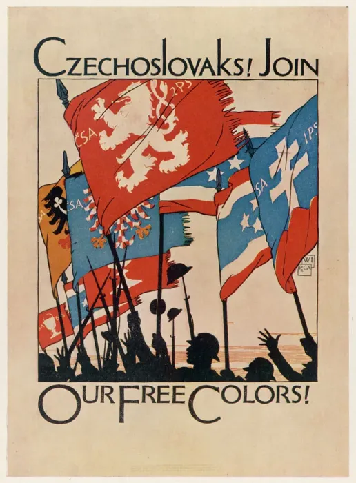 Framed Print : Czechoslovakia Recruiting Print Framed Print : Czechoslovakia Recruiting Print
