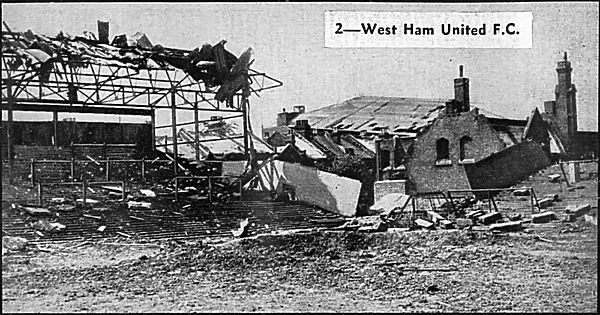 Damaged stand at West Ham United Football ground