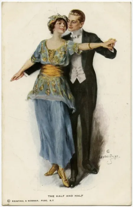 Framed Print : Print of American Couple Dancing the Half + Half Framed Print : Print of American Couple Dancing the Half + Half