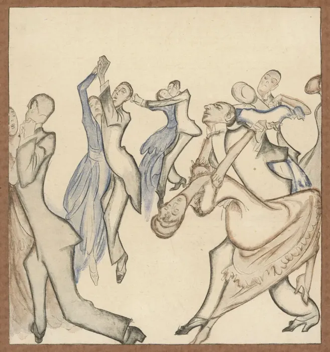 Framed Print : Dancing Tango Print 1919 Framed Print : Dancing Tango Print 1919
