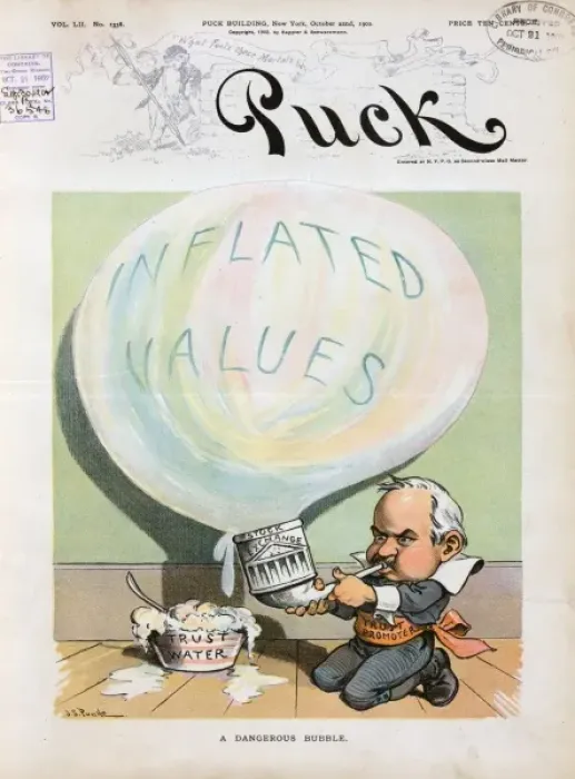 Framed Print : A 1902 Print of a Man Blowing an Inflated Bubble Framed Print : A 1902 Print of a Man Blowing an Inflated Bubble
