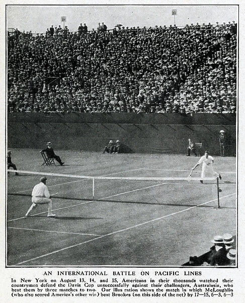 Davis Cup tennis match, McLoughlin v Brookes, New York