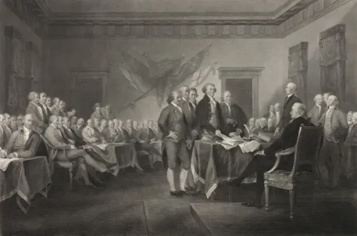 Framed Print : 1876 Lithograph Print of the Declaration of Independence Framed Print : 1876 Lithograph Print of the Declaration of Independence