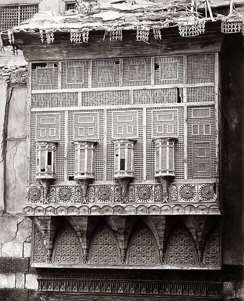 Decorative window screen, Egypt, circa 1880s. Date: circa 1880s
