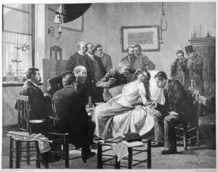 Framed Print : Hypnotism Demonstration Print at Munchen Framed Print : Hypnotism Demonstration Print at Munchen