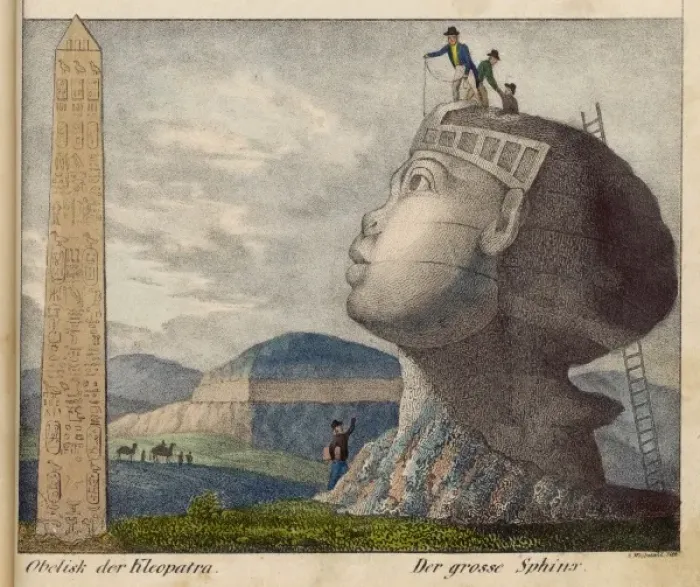 Framed Print : Denon's Measurement of the Sphinx Print Framed Print : Denon's Measurement of the Sphinx Print