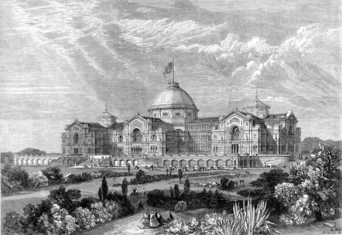 Framed Print : Alexandra Palace Design Print, 1864 Engraving Framed Print : Alexandra Palace Design Print, 1864 Engraving