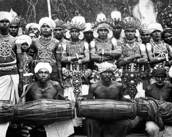 Framed Print : Devil Dancers Print, Ceylon (Sri Lanka), circa 1890s