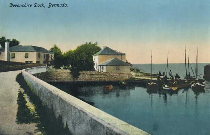 Framed Print : Devonshire Dock Print, circa 1903