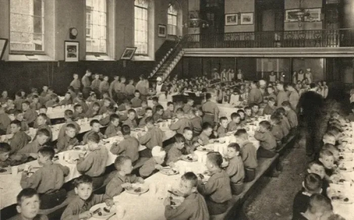 Framed Print : Dining Hall, Alexandra Orphanage Print, Haverstock Hill London Framed Print : Dining Hall, Alexandra Orphanage Print, Haverstock Hill London