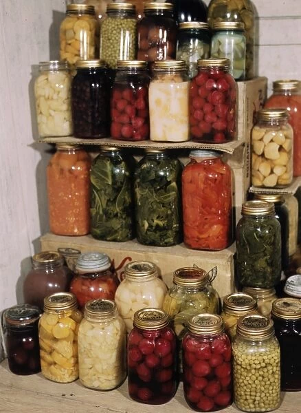 Display of home-canned food