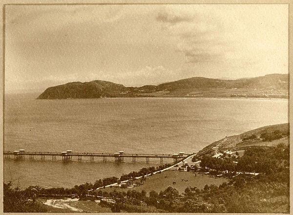 Distant view of the pier, Llandudno, North Wales