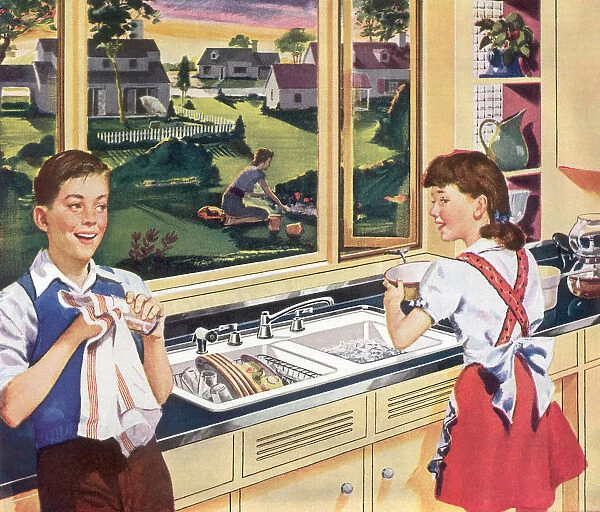 Doing the Dishes Date: 1947
