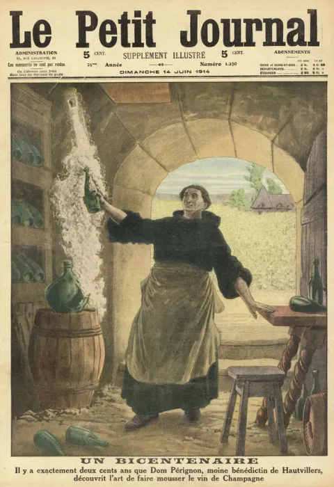 Framed Print : Dom Perignon Print - Monk Discovering Champagne Process Framed Print : Dom Perignon Print - Monk Discovering Champagne Process