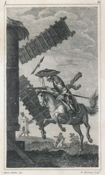 Framed Print : Don Quixote Windmill Print Framed Print : Don Quixote Windmill Print
