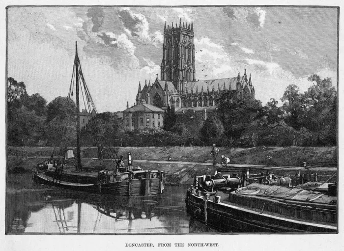 Framed Print : Doncaster Print: A View Across the River Don Framed Print : Doncaster Print: A View Across the River Don