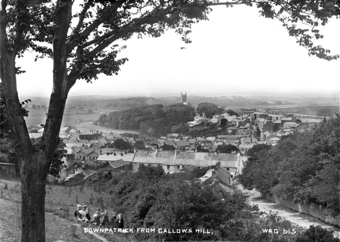 Framed Print : Downpatrick Print from Gallows Hill, circa early 1900s Framed Print : Downpatrick Print from Gallows Hill, circa early 1900s