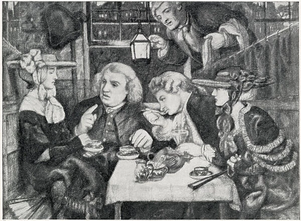 Dr Samuel Johnson at the Mitre Tavern, London