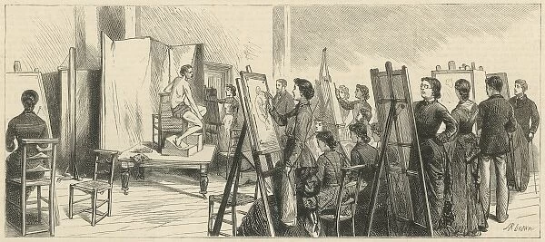 Drawing Class in University College, London, 1881