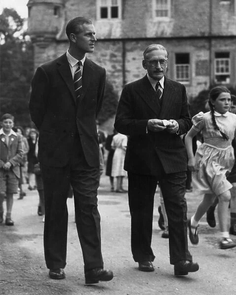 The Duke of Edinburgh visits Gordonstoun