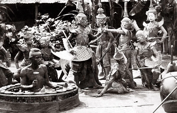Dutch East Indies, Java, Indonesia, dance group musicians