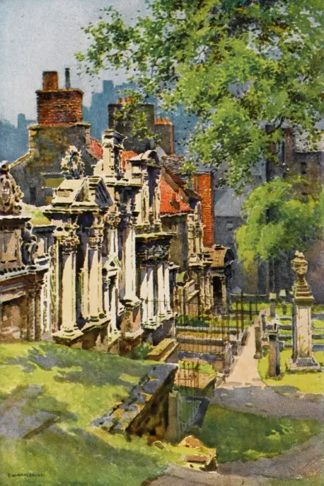 Framed Print : Edinburgh Print: Greyfriars Churchyard Framed Print : Edinburgh Print: Greyfriars Churchyard