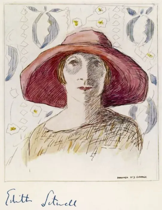 Framed Print : Edith Sitwell Print 1926 Framed Print : Edith Sitwell Print 1926