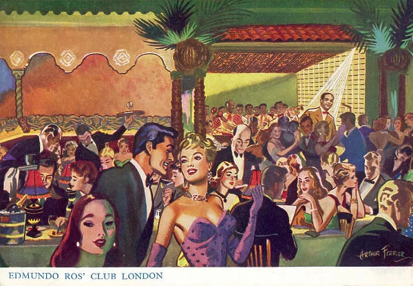 Edmundo Ros Club. Edmundo Ros'Club in Regent Street, London drawn by Arthur Ferrier