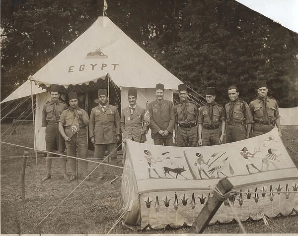 Egyptian scouts with tents