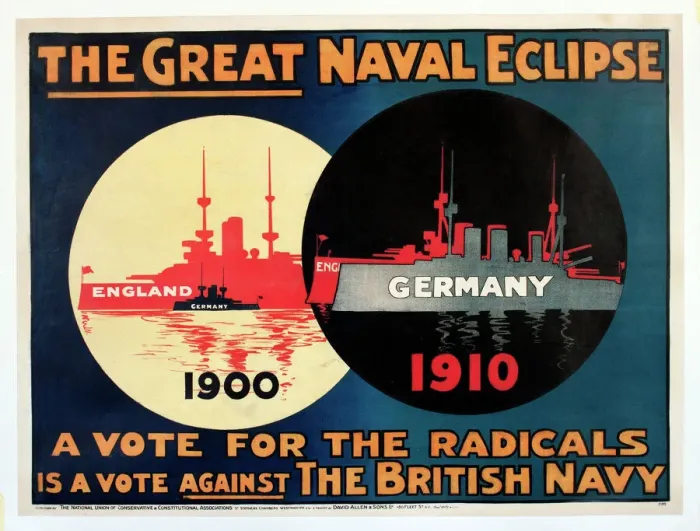 Framed Print : The Great Naval Eclipse Election Print circa 1910s Framed Print : The Great Naval Eclipse Election Print circa 1910s