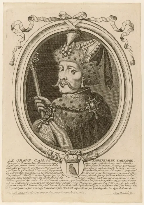 Framed Print : Print of Emperor Cham, a Tatar ruler