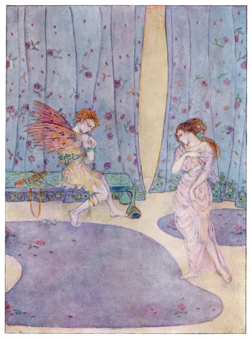 Framed Print : Eros Scolded by Aphrodite Print Framed Print : Eros Scolded by Aphrodite Print