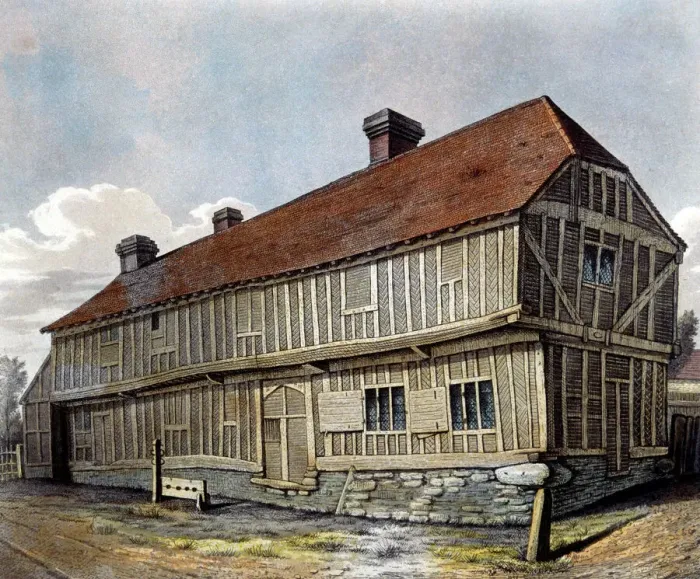 Framed Print : Eversholt Poor House Print, 1815 Framed Print : Eversholt Poor House Print, 1815