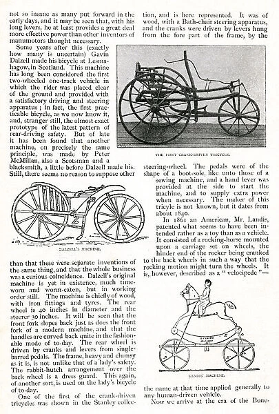 The Evolution of the Cycle -- tricycle and two bicycles