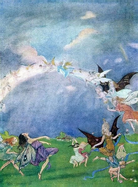 Fairies in flight by Florence Mary Anderson