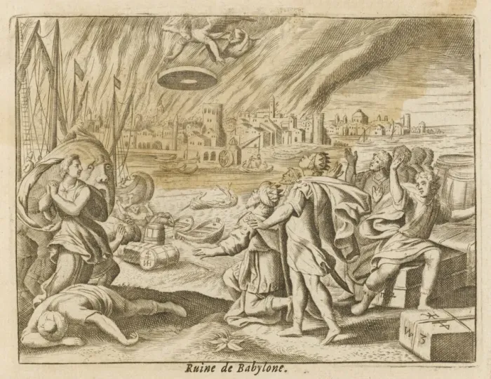 Framed Print : Print of The Fall of Babylon Framed Print : Print of The Fall of Babylon