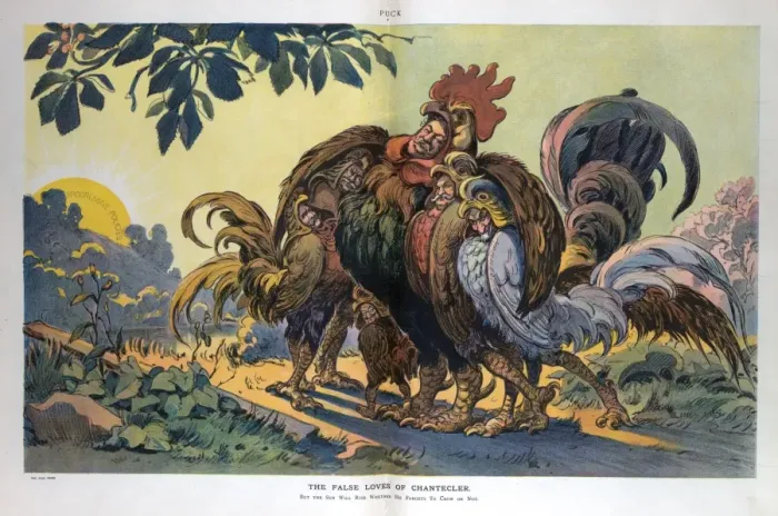 Framed Print : The False Loves of Chantecler Print Framed Print : The False Loves of Chantecler Print