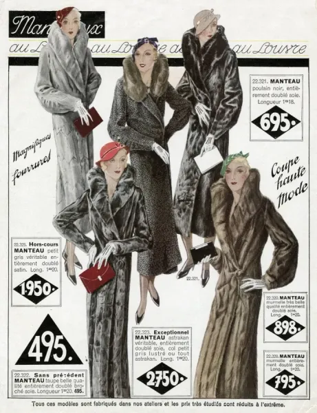 1932 Parisian Women in Winter Fur Coats Print. Art Prints, Posters &  Puzzles from Mary Evans