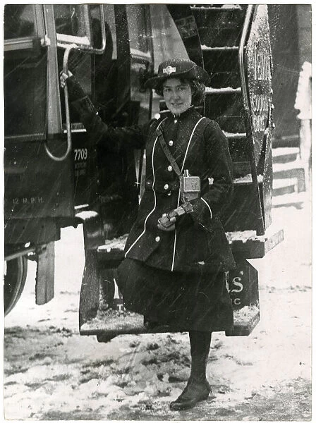 Female bus conductor