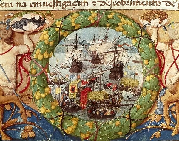 Festival of Portuguese Fleet. illustration